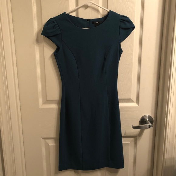 H&M Dresses & Skirts - H&M dark teal sweatheart dress